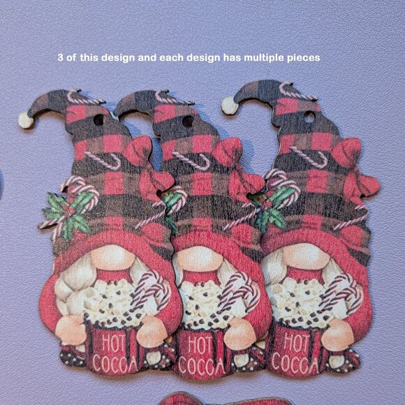 Never used Set 24 Christmas ornaments / Gift tags, 8 different Hot Cocoa designs - Picture 8 of 11